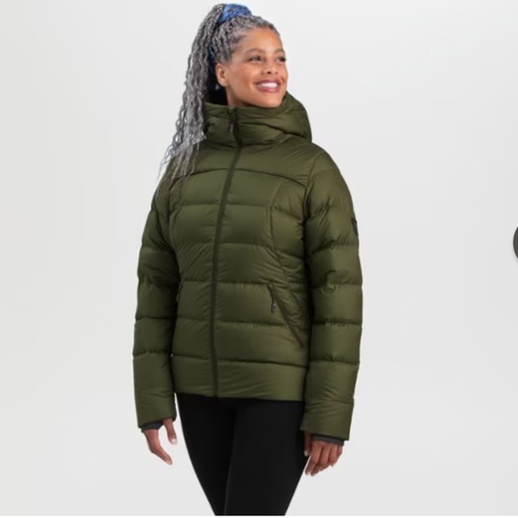 Outdoor Research Jackets & Blazers - OUTDOOR RESEARCH Women's Coldfront Down Hoodie Jacket Khaki Small Lightweight
